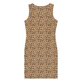 Skull Leopard Print Bodycon Dress- Rockabilly Goth Dress