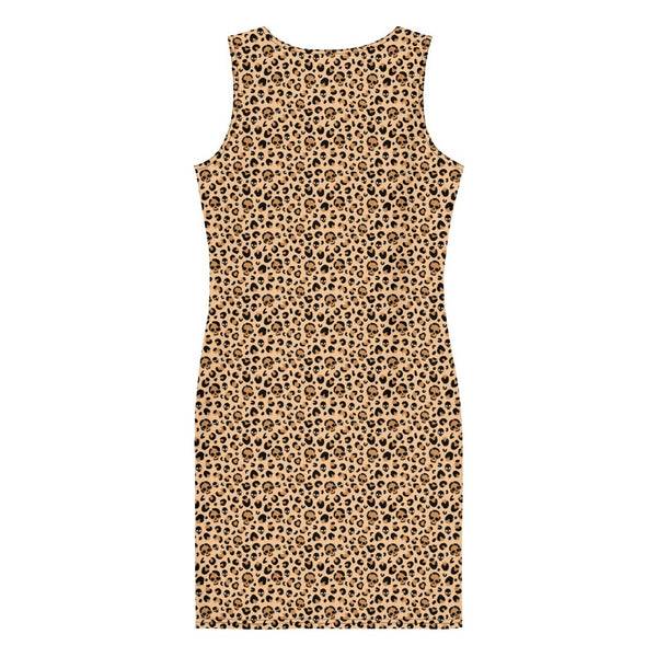 Skull Leopard Print Bodycon Dress- Rockabilly Goth Dress