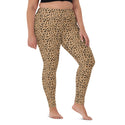 Skull Leopard Print Yoga Leggings- Rockabilly Fitness Pants