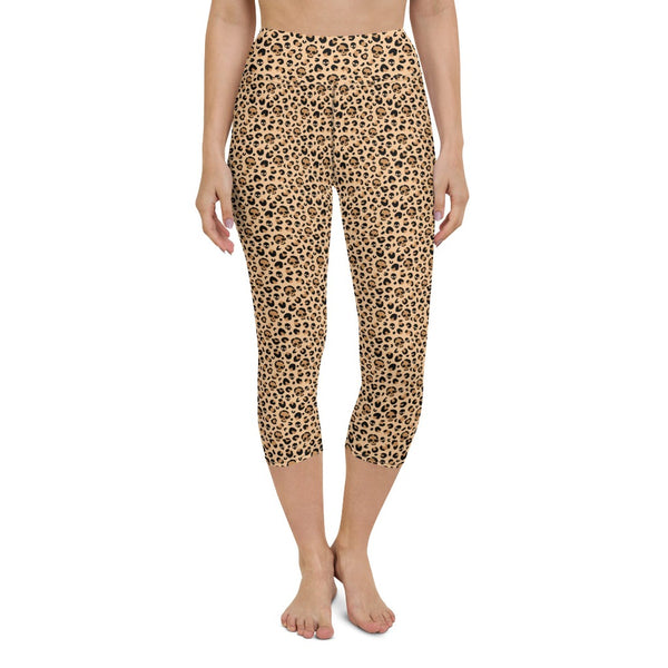 Skull Leopard Print Yoga Leggings- Rockabilly Fitness Pants