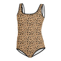 Skull Leopard Print Youth One-Piece Swimsuit