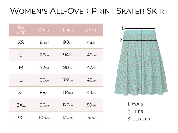 Skull Leopard Print Skater Skirt- Rockabilly Women's Fashion