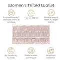 Skull Leopard Print Women's Trifold Wallet