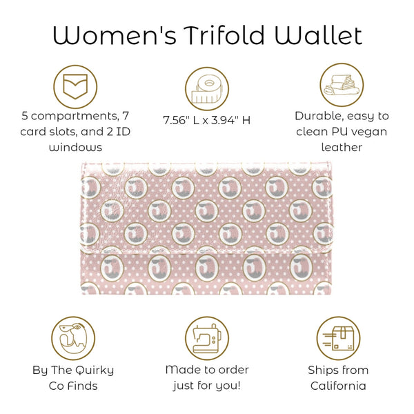 Gothic Creation Of Adam Trifold Wallet- Vegan Leather Women's Goth Wallet
