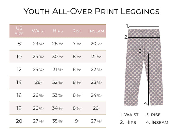 Skull Leopard Print Youth Leggings